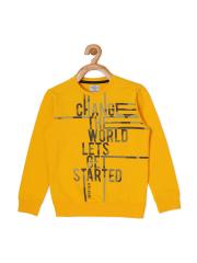 Pepe Jeans Boys Yellow Printed Sweatshirt