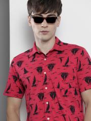 Nautica Men Red Printed Casual Shirt