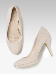 DressBerry Women Beige Solid Pumps