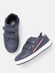 YK Boys Navy Blue Solid Sneakers