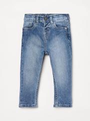 Juniors Boys Blue Heavy Fade Jeans