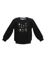 Daffodils GIRLS WEAR Girls Black Cotton Sweatshirt