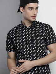 The Indian Garage Co Men Black Printed Casual Shirt