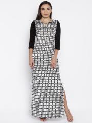 AND Women Black Printed Maxi Dress