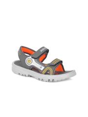 Khadims Boys Grey & Orange Comfort Sandals