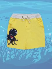 Nauti Nati Boys Yellow Printed Shorts