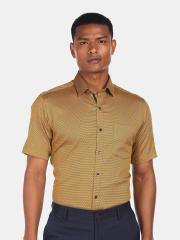 Arrow Men Brown Formal Cotton Shirt