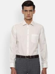 Van Heusen Men White Solid Formal Shirt