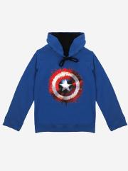 YK Marvel Boys Blue Hooded Sweatshirt