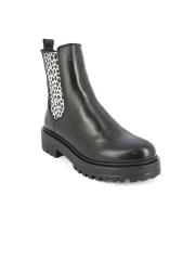 Alberto Torresi Women Black Leather Flat Boots