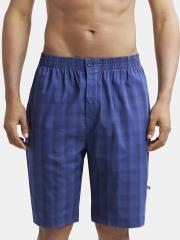 Jockey Men Blue Checked Shorts