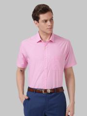 Park Avenue Men Pink Printed Formal Shirt