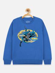 Kids Ville Boys Blue Batman Printed Sweatshirt