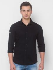 SPYKAR Men Black Casual Shirt