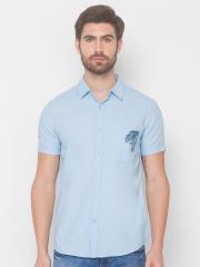 SPYKAR Men Blue Casual Shirt