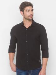 SPYKAR Men Black Casual Shirt