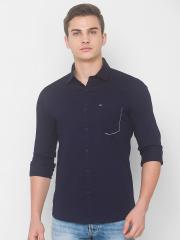 SPYKAR Men Blue Casual Shirt