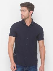 SPYKAR Men Blue Casual Shirt