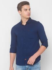 SPYKAR Men Blue Casual Shirt