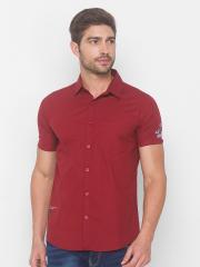 SPYKAR Men Red Casual Shirt