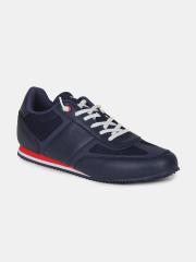 U S Polo Assn Men Navy Blue PU Sneakers