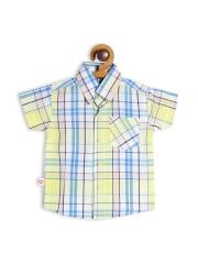 612 league Boys Yellow Checked Casual Shirt