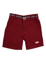 612 league Boys Rust Brown Solid Shorts