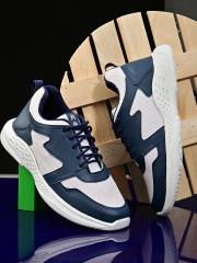 Crew STREET Men Navy Blue Colourblocked Sneakers