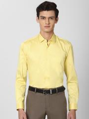 Peter England Men Yellow Formal Shirt