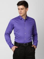 Peter England Men Purple Formal Shirt