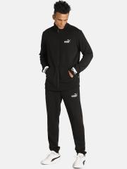 Puma Men Black Solid Amplified Tracksuits