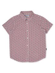 Pepe Jeans Boys Red Printed Casual Shirt