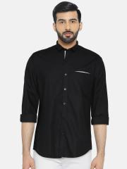 John Players Men Black Casual Shirt