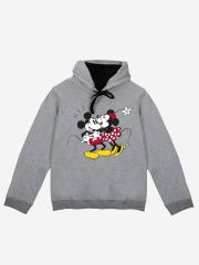 YK Disney Girls Grey Printed Hooded Sweatshirt