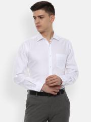 Van Heusen Men White Solid Formal Shirt