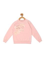 Pepe Jeans Girls Pink Printed Sweatshirt