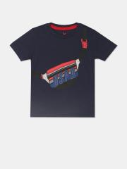 U S Polo Assn Boys Blue Printed T-shirt