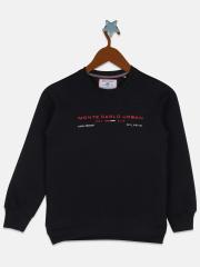 Monte Carlo Boys Navy Blue Printed Sweatshirt