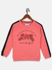 Monte Carlo Girls Peach Printed Sweatshirt