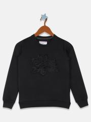 Monte Carlo Girls Black Embroidered Sweatshirt