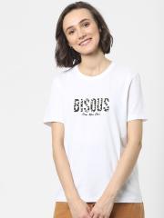 ONLY Women White Printed T-shirt