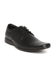 Franco Leone Men Black Leather Formal Shoes