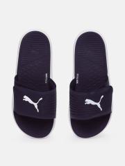 Puma Men Navy Blue Softride Sliders