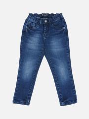 VITAMINS Girls Blue Heavy Fade Jeans