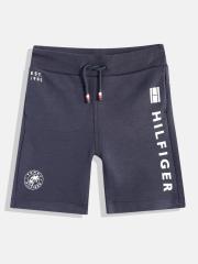 Tommy Hilfiger Boys Navy Blue Printed Shorts