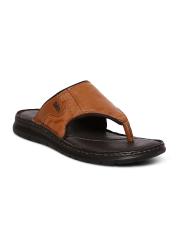 Lee Cooper Men Tan Leather Comfort Sandals