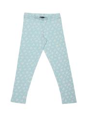 ALLEN SOLLY JUNIOR Girls Blue & White Printed Leggings