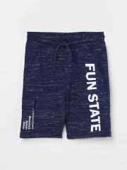 Bossini Boys Navy Blue Printed Shorts