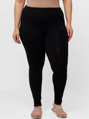 De Moza Women Black Solid Churidar Leggings