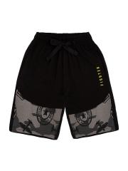 Sweet Dreams Boys Black & Grey Printed Shorts